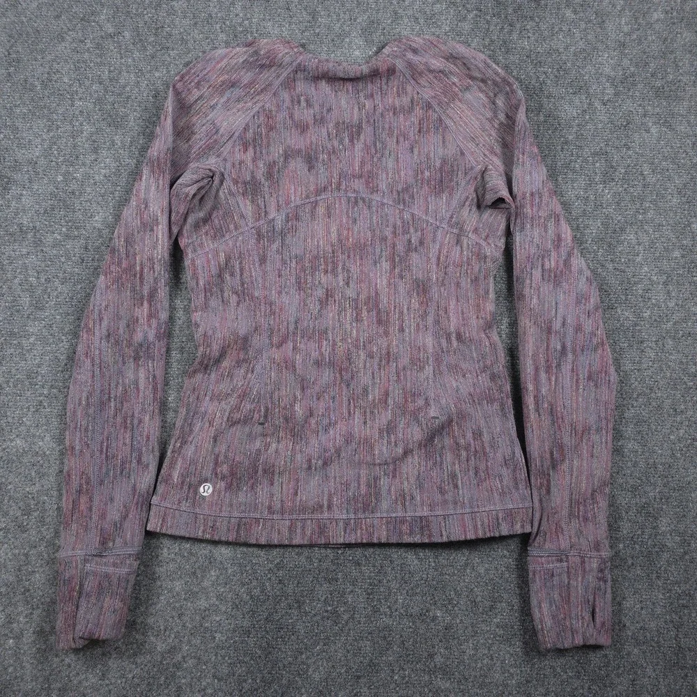 Lululemon Rulu Run Sweatshirt Womens 4 Multicolor Running Long Sleeve Crew Neck